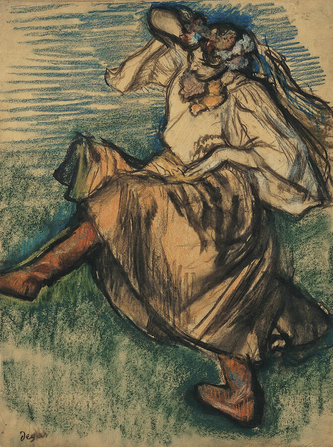 Russian Dancer, from 1899 Drawing by Edgar Degas