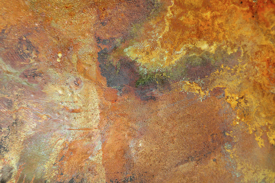 Abstract Photograph - Rusted steel  #1 by Les Cunliffe