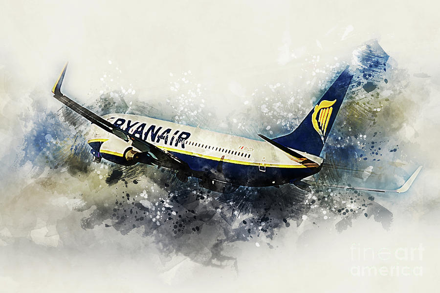 Ryanair Boeing 737-800 #1 Digital Art by Airpower Art