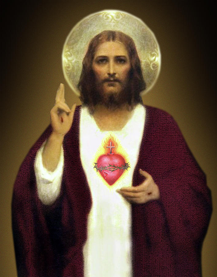 Sacred Heart of Jesus #1 Photograph by Samuel Epperly