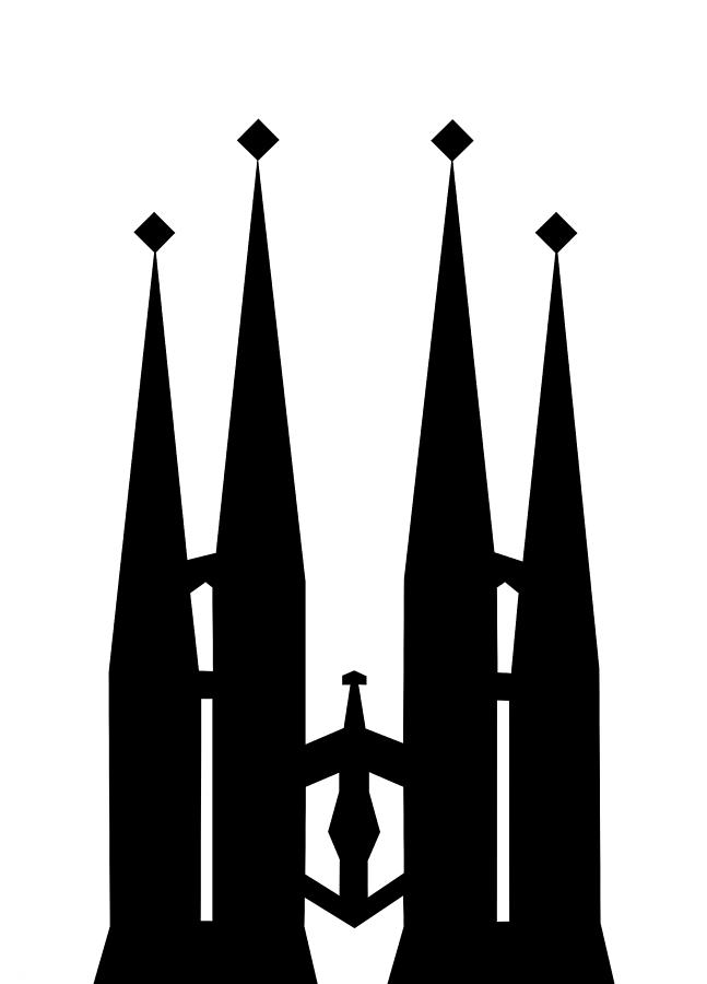 Sagrada Familia #1 Mixed Media by Asbjorn Lonvig