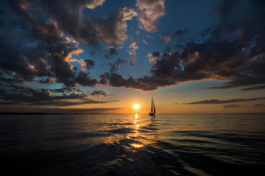 sailboats on lake