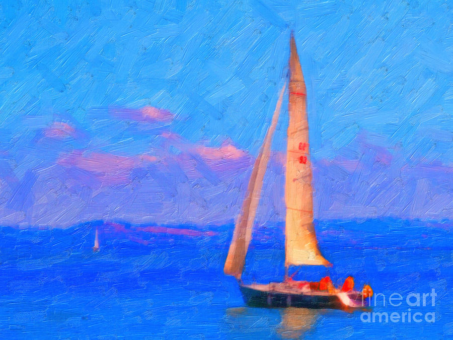 Sailing in The San Francisco Bay #1 Photograph by Wingsdomain Art and Photography
