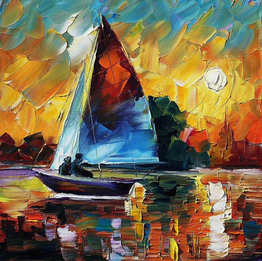 leonid afremov sailboat paintings