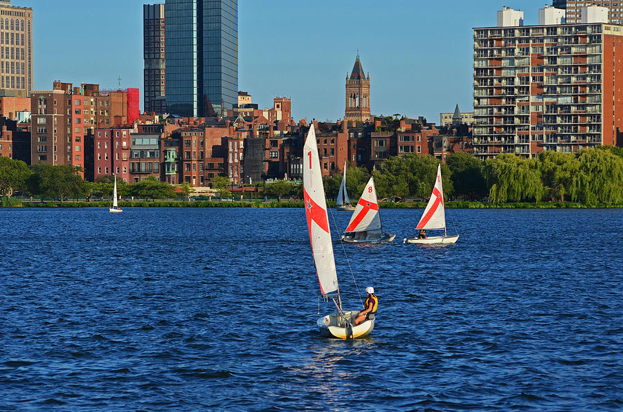 Sailing the Charles River Boston MA #2 Photograph by Toby McGuire