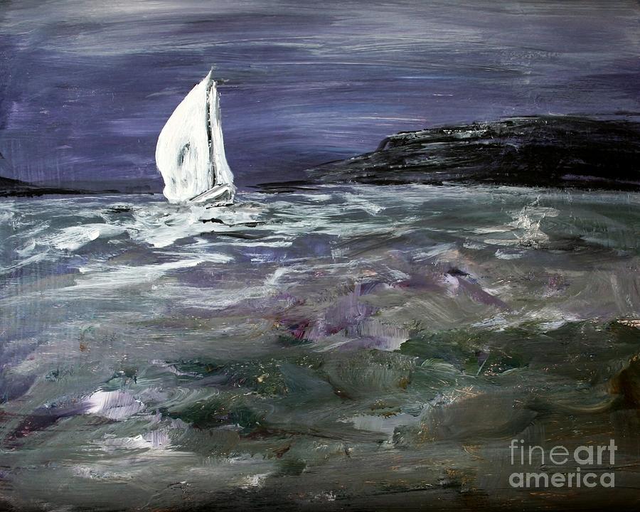 Sailing the Julianna Painting by Julie Lueders 