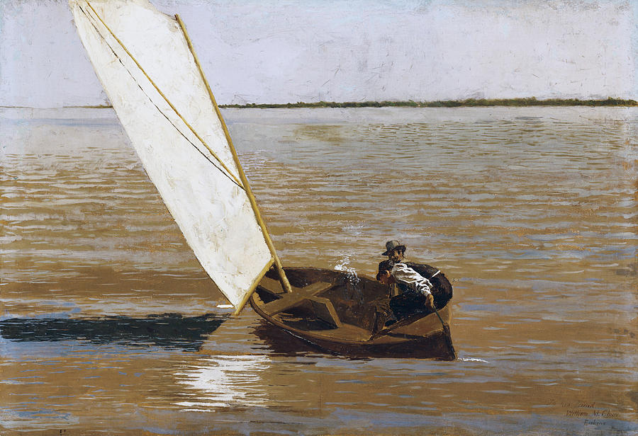 Thomas Cowperthwait Eakins Painting - Sailing #1 by Thomas Eakins