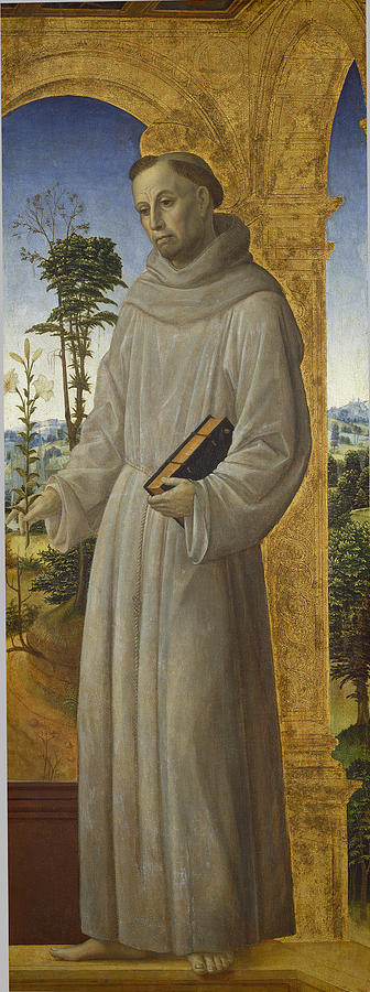 Saint Anthony of Padua #2 Painting by Vincenzo Foppa