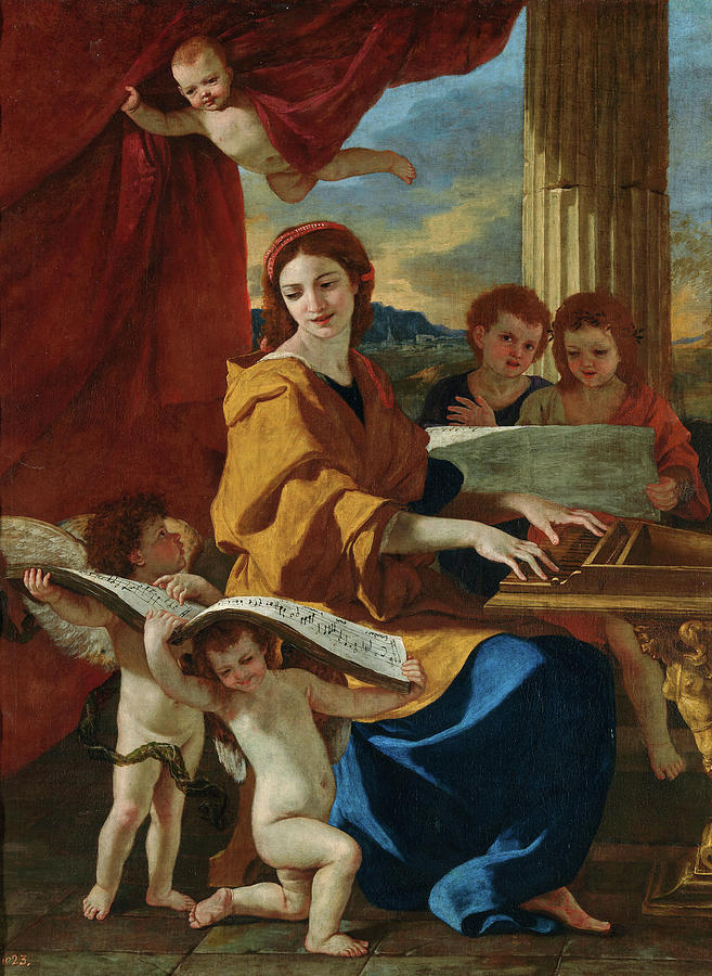 Nicolas Poussin Painting - Saint Cecilia #1 by Nicolas Poussin