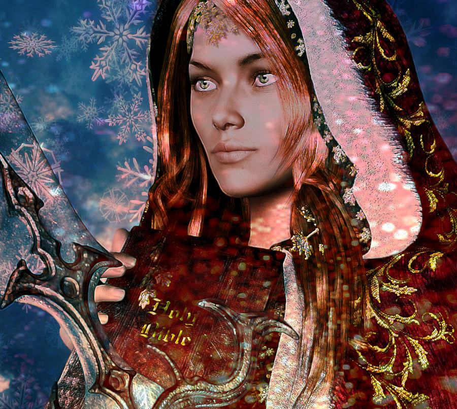 Saint Dymphna #1 Digital Art by Suzanne Silvir