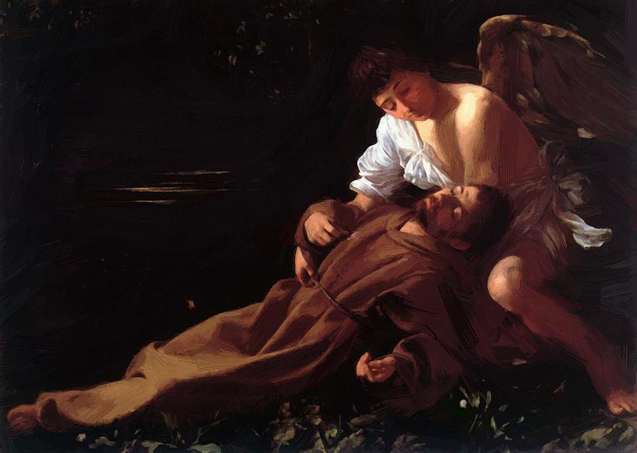 Saint Francis of Assisi in Ecstasy #3 Painting by Caravaggio