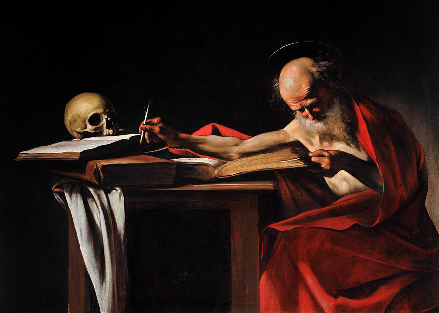 Saint Jerome Writing Painting by Caravaggio