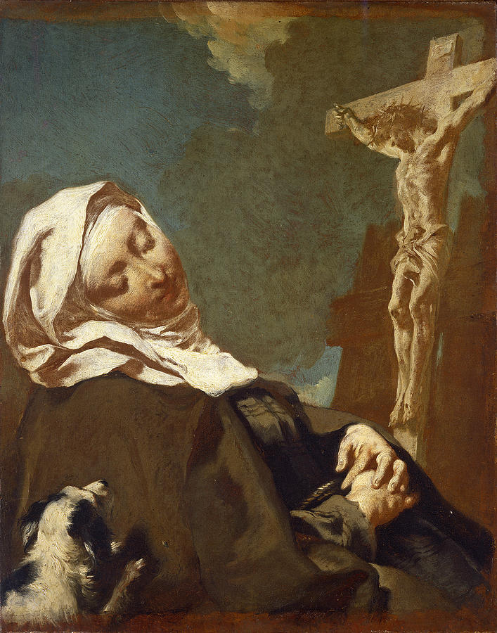 Saint Margaret of Cortona #2 Painting by Giovanni Battista Piazzetta