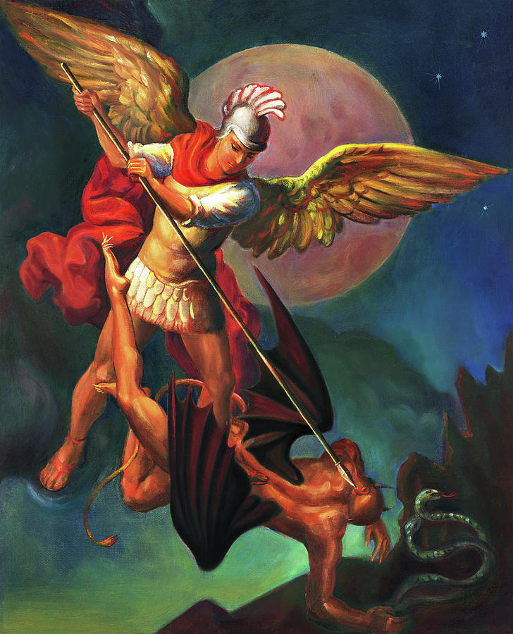 Paradise Painting - Saint Michael the Warrior Archangel #1 by Svitozar Nenyuk