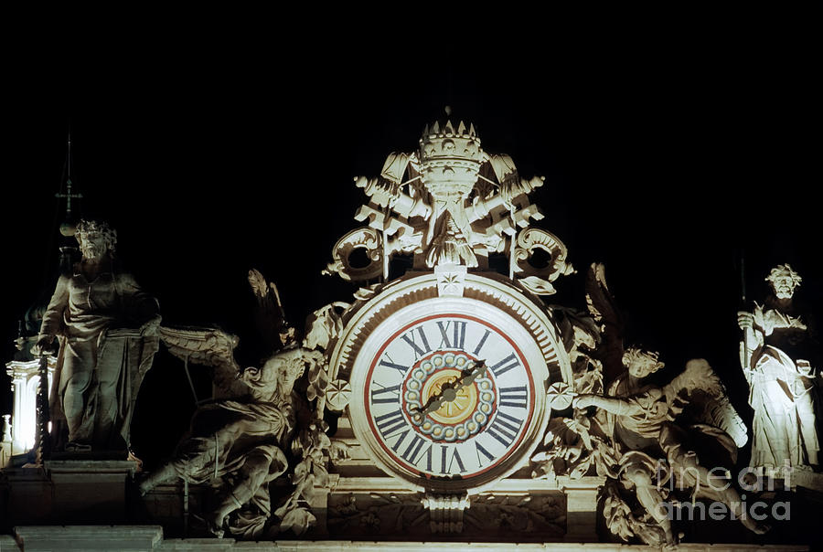 Saint Peters clock Photograph by Fabrizio Ruggeri