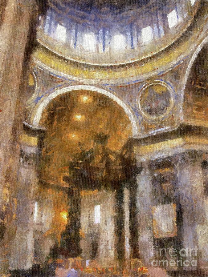 Nature Painting - Saint Peters, Rome by Sarah Kirk #1 by Esoterica Art Agency