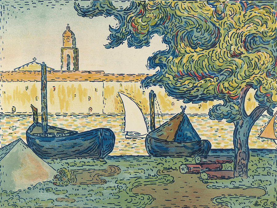 Saint-Tropez #1 Relief by Paul Signac