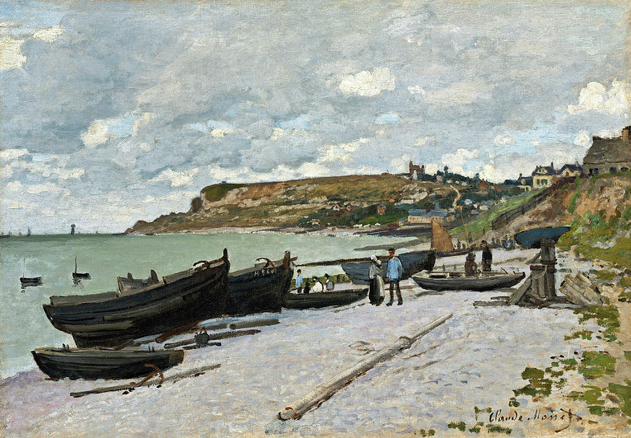 Claude Monet Painting -  Sainte-Adresse #1 by Claude Monet