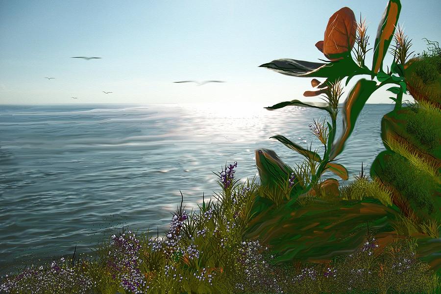 Salinas Seascape #1 Digital Art by Tony Rodriguez