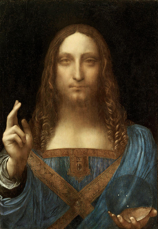Salvador Mundi  #1 Painting by Leonardo da Vinci