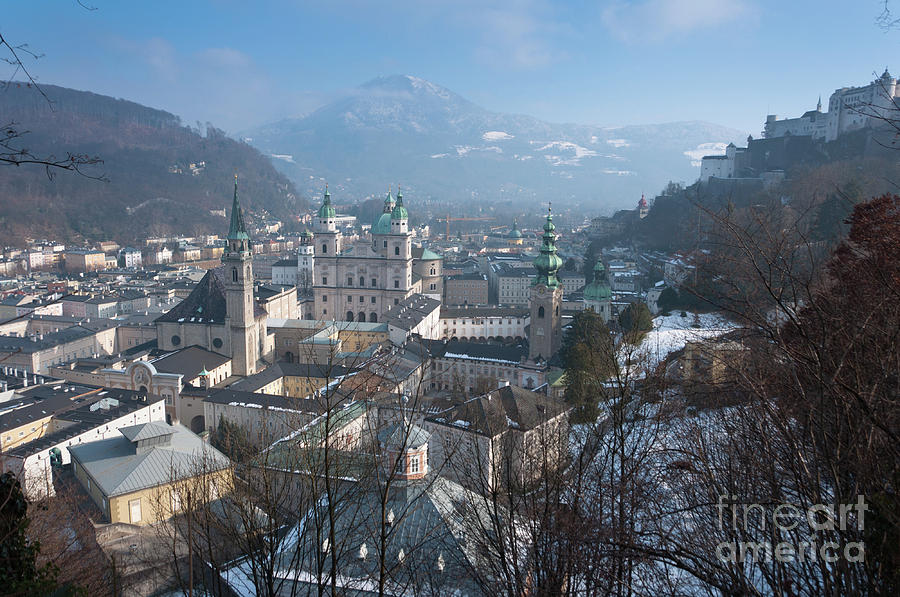 Mountain Photograph - Salzburg skyline #1 by Andrew Michael