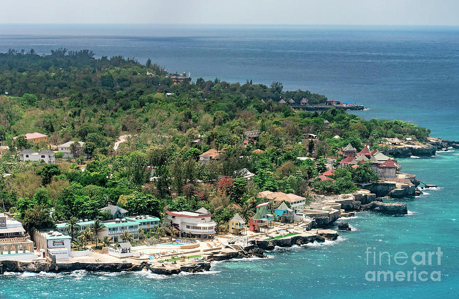 Samsara Cliff Hotel in Jamaica Aerial Photo #1 Photograph by David Oppenheimer