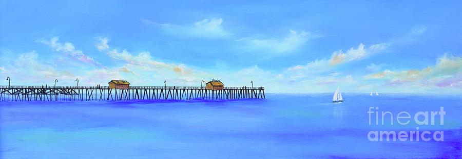 San Clemente Pier #1 Painting by Mary Scott