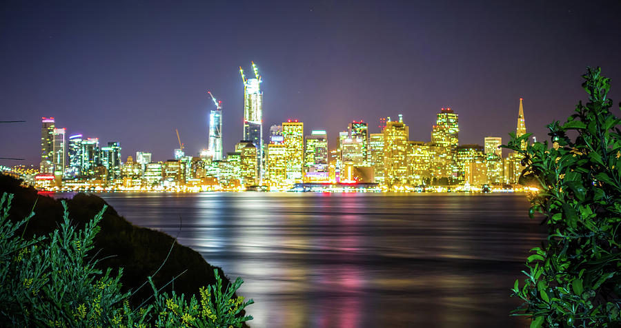 San Francisco City Downtown Skyline From Treasure Island Califor #1 Photograph by Alex Grichenko