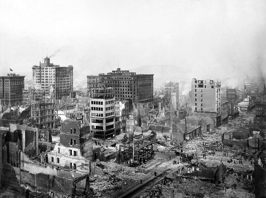 San Francisco Earthquake Aftermath - 1906 #1 Photograph by War Is Hell Store