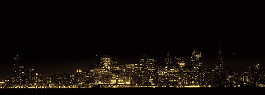 San Francisco Nighttime Skyline #1 Photograph by Mountain Dreams