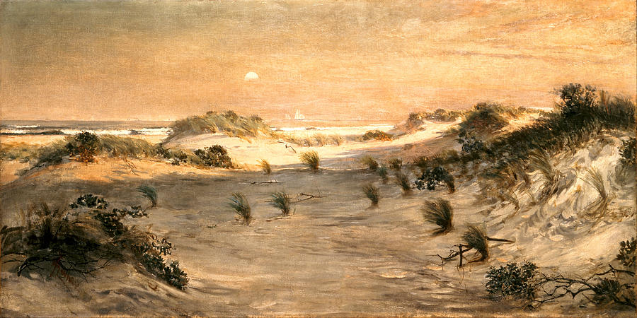  Sand Dunes at Sunset, Atlantic City #1 Painting by Celestial Images