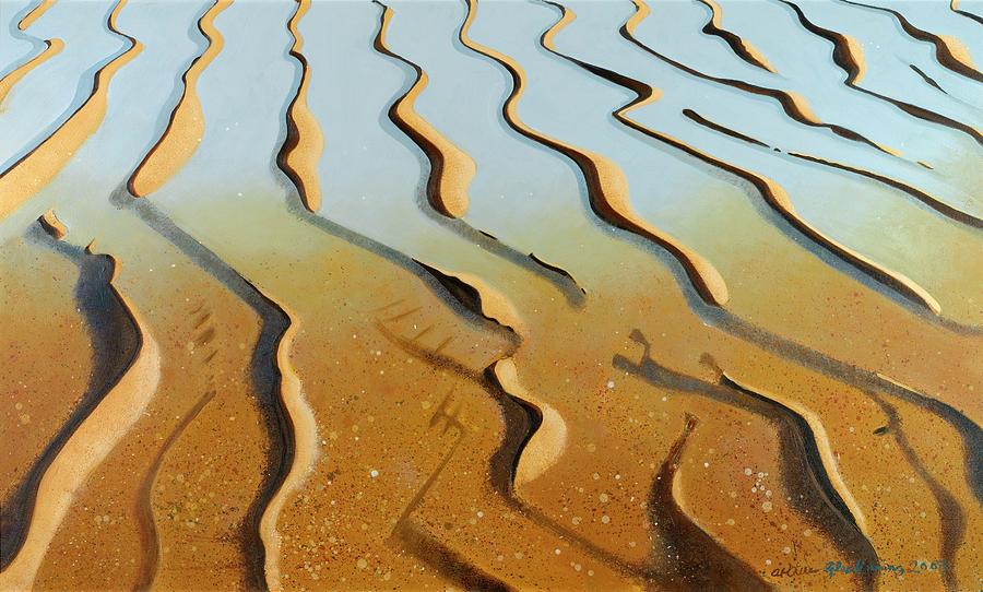 Beach Painting - Sand Snakes by Arthur Glendinning