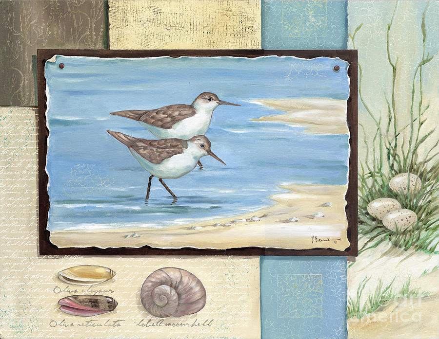 Sandpiper Painting - Sandpiper Collage I #1 by Paul Brent