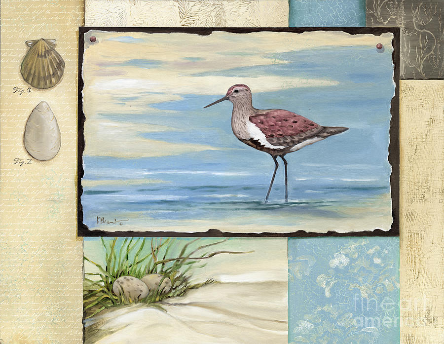 Sandpiper Painting - Sandpiper Collage II #1 by Paul Brent