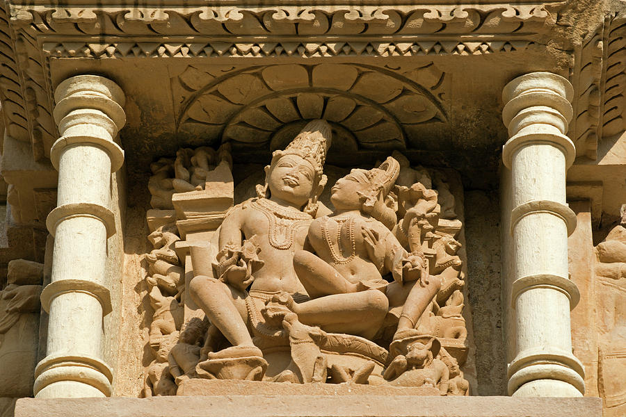 Sandstone Sulpures In Khajuraho Photograph