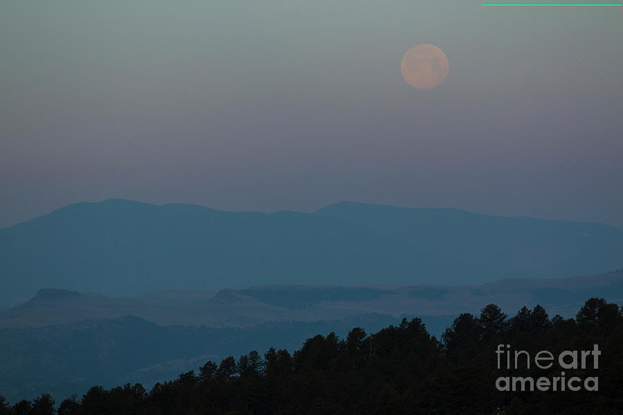 Sangre de Cristo Mountain Moonset #1 Photograph by Steven Krull