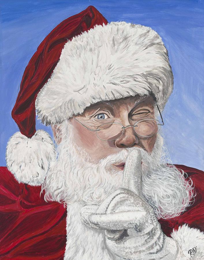 Santa Claus #1 Painting by Patty Vicknair