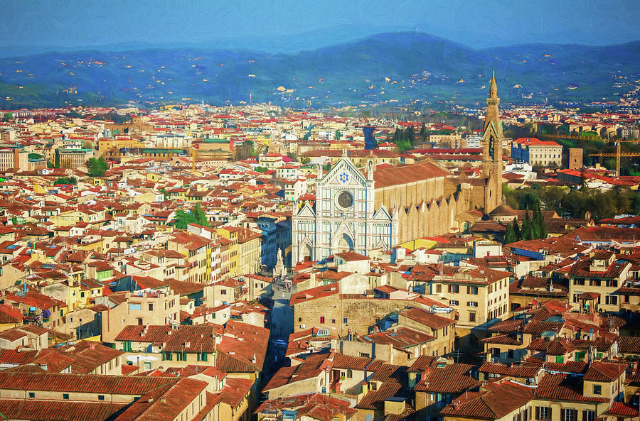 Landmark Photograph - Santa Croce Florence Italy II by Joan Carroll