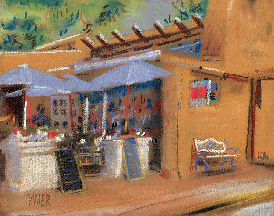Santa Fe Drawing - Santa Fe Cafe #1 by Donald Maier