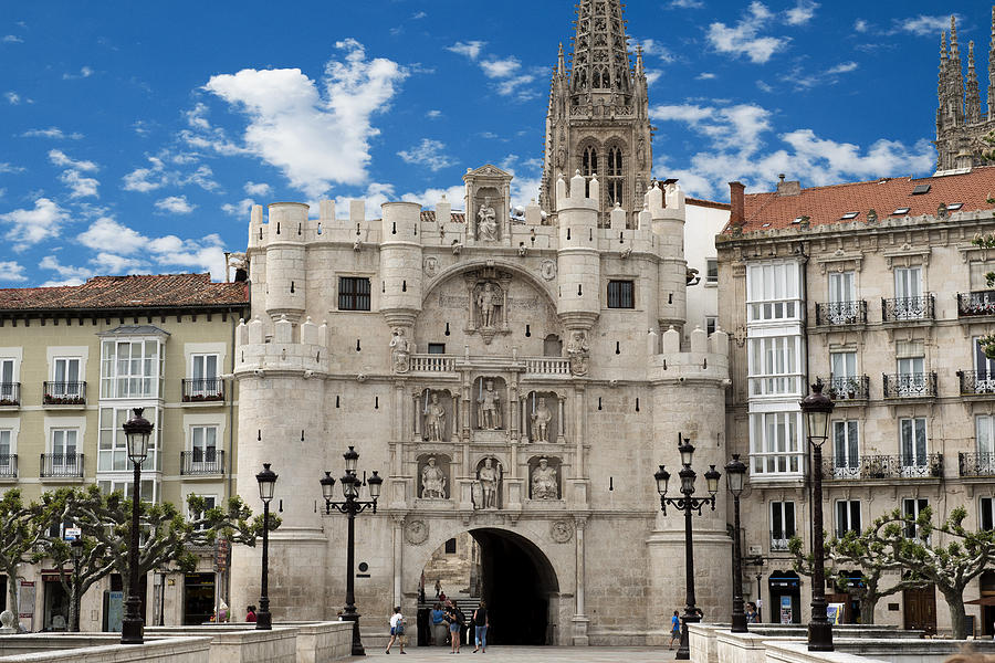 Flycatcher Photograph - Santa Maria Arch - Old City Entry - Burgos Spain #2 by Jon Berghoff