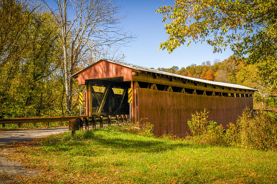 Sarvis Fork or Sandyville Covered Bridge #1 Photograph by Jack R Perry