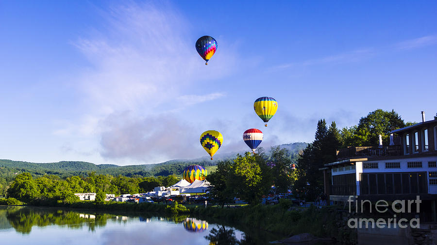 Saturday Morning at the Quechee Balloon Festival. #1 Photograph by New England Photography