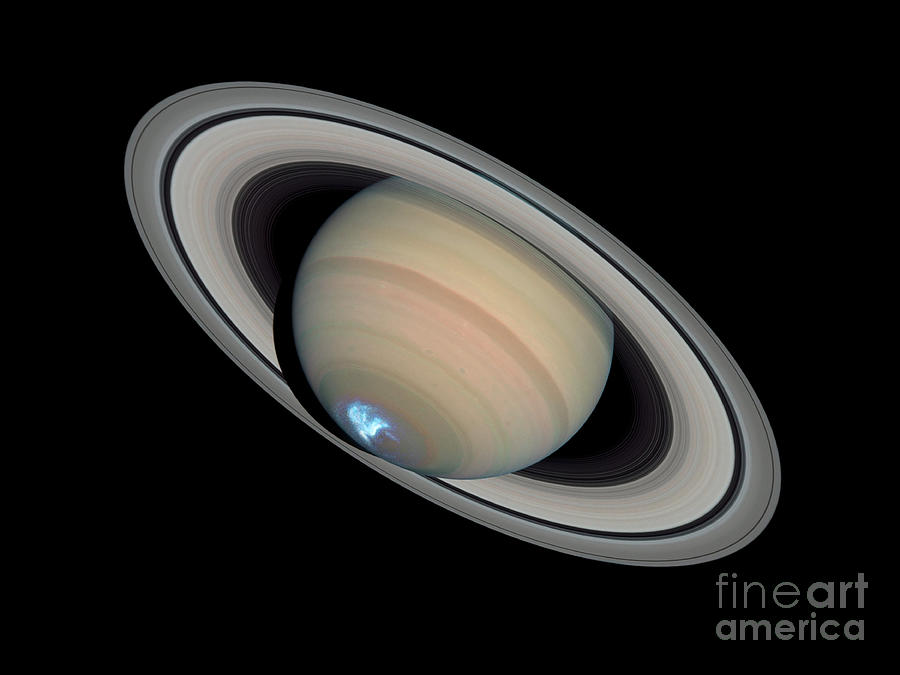 Saturns Dynamic Aurora #1 Photograph by Science Source