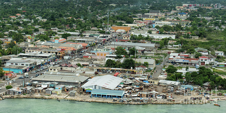 Savanna-la-mar, Jamaica Aerial Photo Photograph by David Oppenheimer