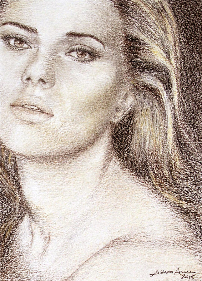 Scarlett Johansson Drawing by Salman Ameer | Fine Art America