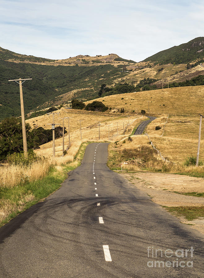 Scenic drive, the summit road, near Akaroa in the Banks peninsul #1 Photograph by Didier Marti