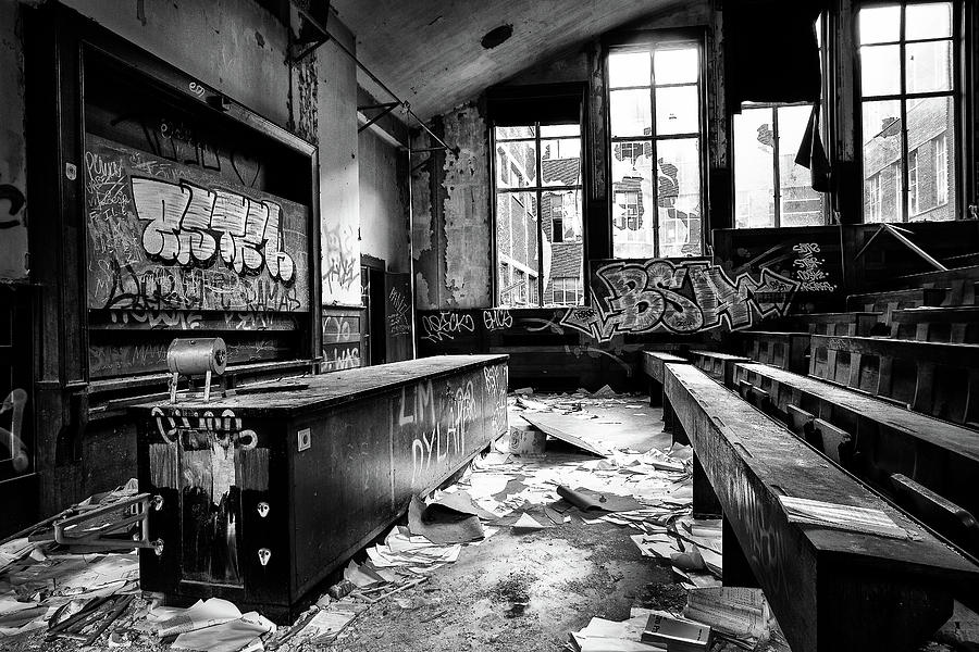 School is out for summer - Urban exploration #1 Photograph by Dirk Ercken