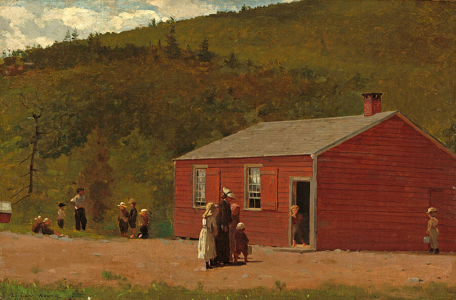 School Time Painting by Winslow Homer