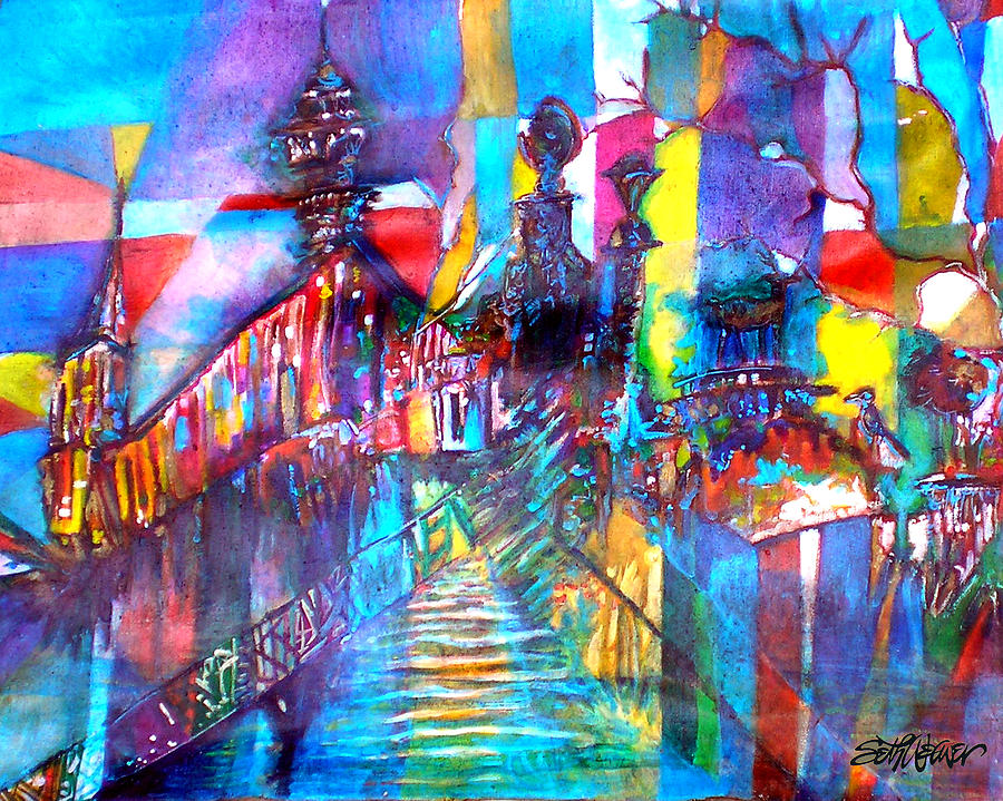 Abstract Painting - Scissorhands Castle by Seth Weaver