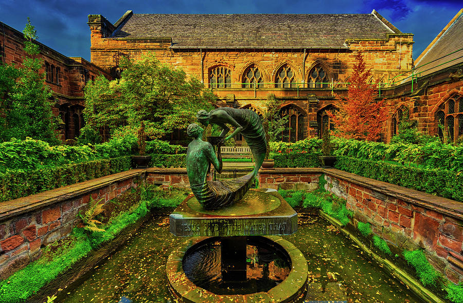 Sculpture In Front Of Chester Cathedral #1 Photograph by Mountain Dreams